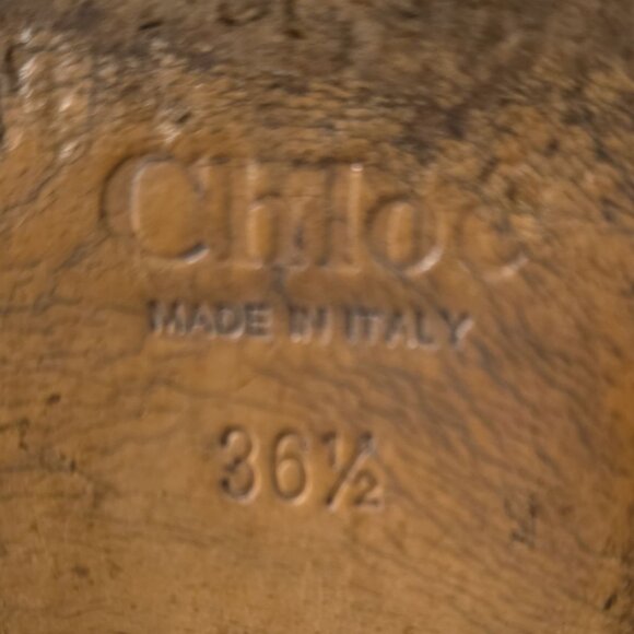 Vintage Size 36.5 Chloe' Black Leather Isetta Boots Made in Italy Good Condition - Picture 6 of 6